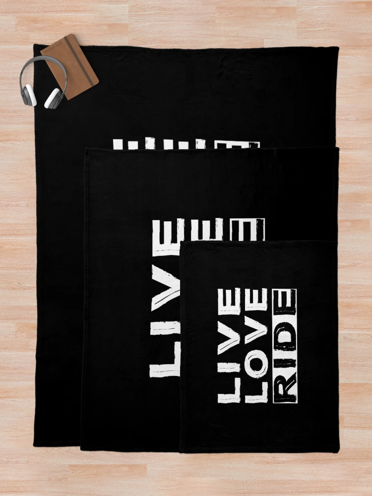 Thumbnail 5 of 6, Throw Blanket, Live, Love, Ride designed and sold by SmartStyle.