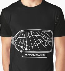 SeaWorld saugt Schwarz und Weiß Grafik T-Shirt