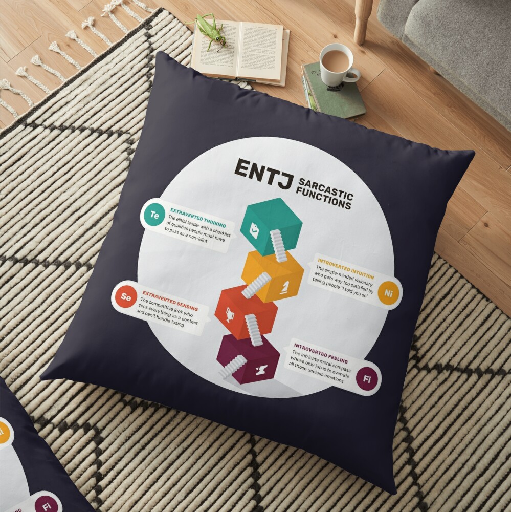 Entj Sarcastic Functions Floor Pillow By Eilamona Redbubble