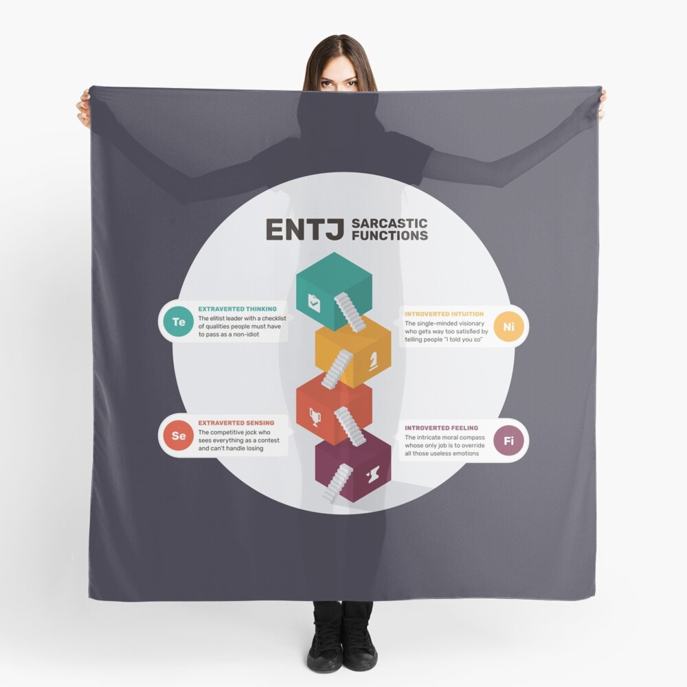 Entj Sarcastic Functions Scarf By Eilamona Redbubble