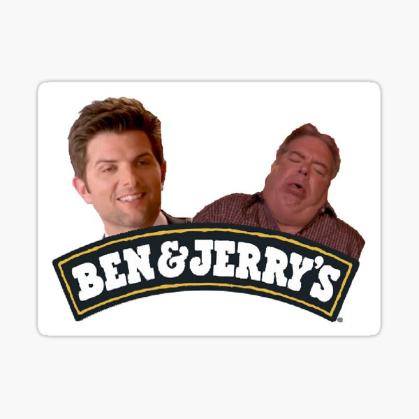 ben and jerry's parks and rec Sticker