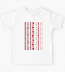 Ethno Ukrainian Pattern - Trauben Guelder Rose Eiche - Symbol Kinder T-Shirt