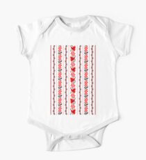 Ethno Ukrainian Pattern - Grape Guelder rose Oak - Symbol One Piece - Short Sleeve