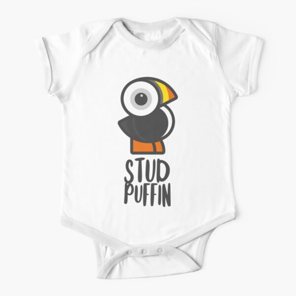 Stud Puffin Short Sleeve Baby One-Piece