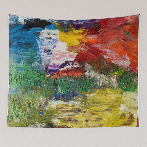 Item preview, Storm Over Tahoe - a Dramatic Abstract Heavily Textured Oil Painting designed and sold by KarenRHarris.
