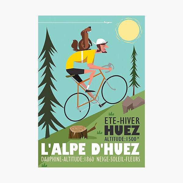 Item preview, Cyclist and Marmotte poster designed and sold by GAGodel.