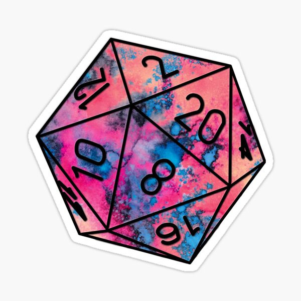 D20 Dice Sticker