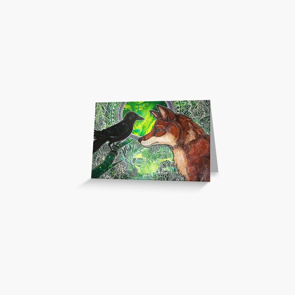 Fox and Crow Greeting Card