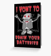 Robot Vampire Greeting Card