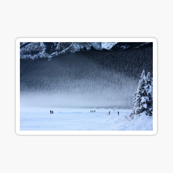 Hockey in the Mist Sticker