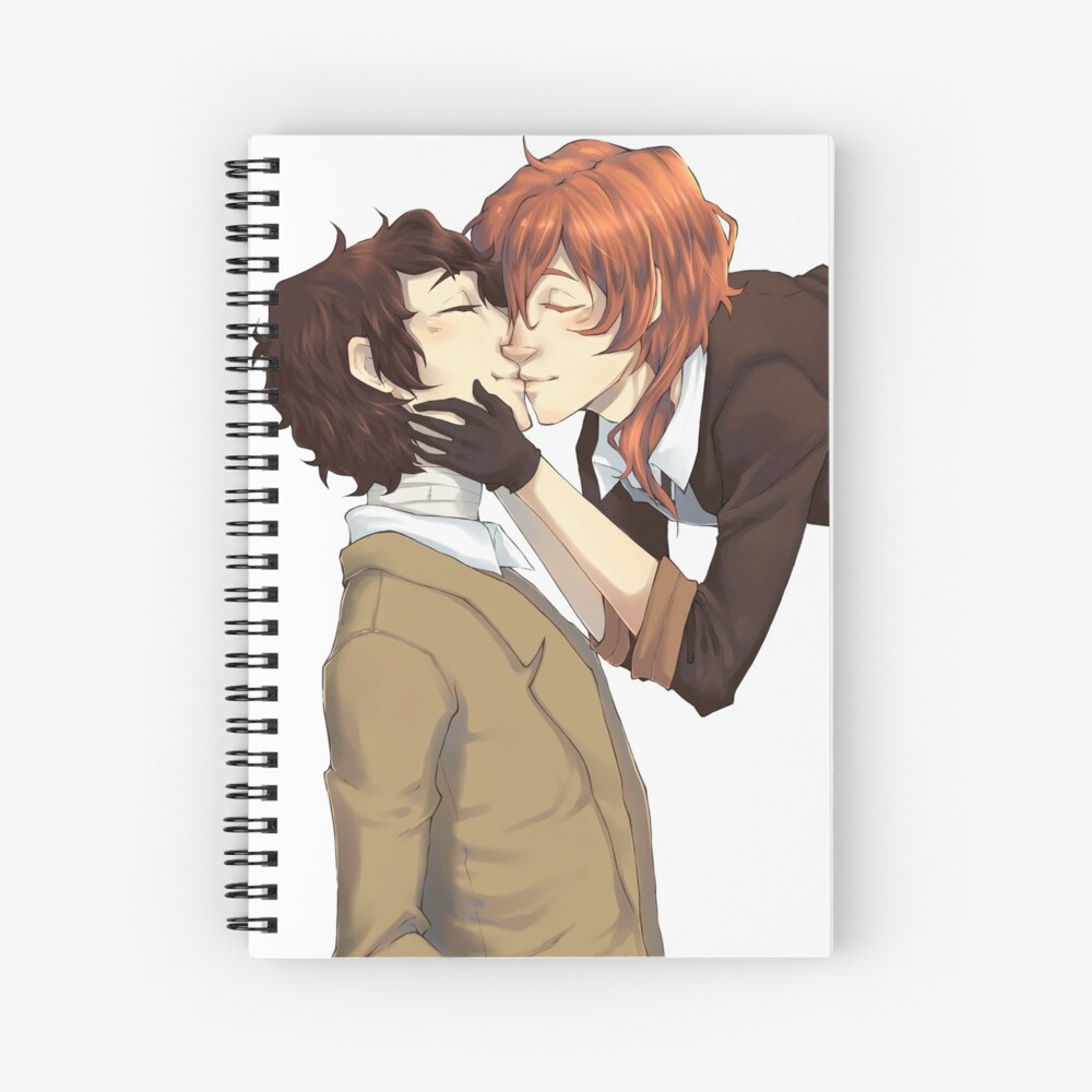 "Soukoku kiss" Spiral Notebook by CrazyKinoko Redbubble