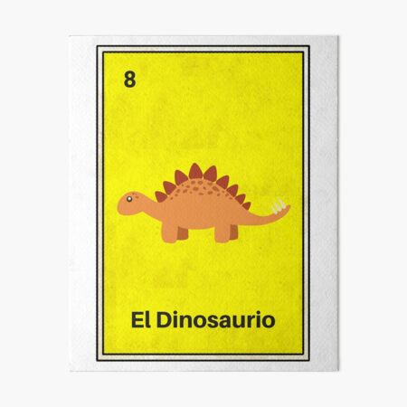 Vista previa del artículo con la obra «El Dinosaurio Cute Funny Loteria Card», diseñado y vendido por casadeloteria.