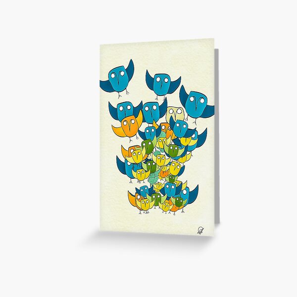And out of nowhere came an owl storm Greeting Card