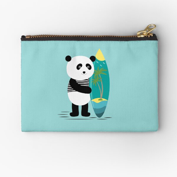 Surf along with the panda Zipper Pouch