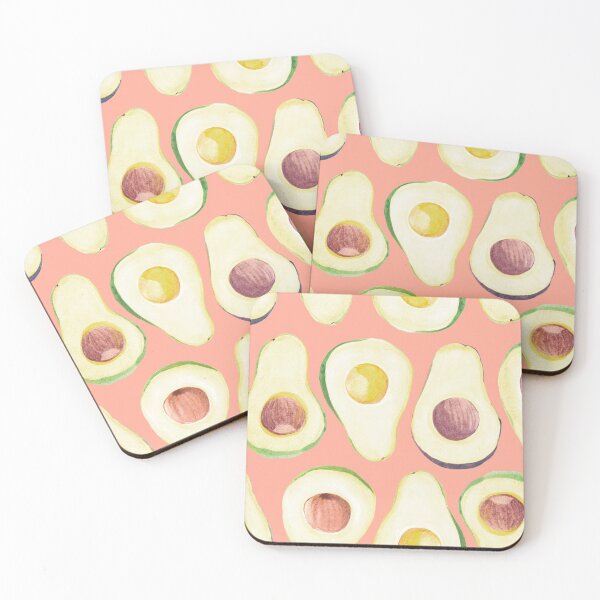 Item preview, Watercolor Avocado pattern in pink  designed and sold by Miri-Noristudio.