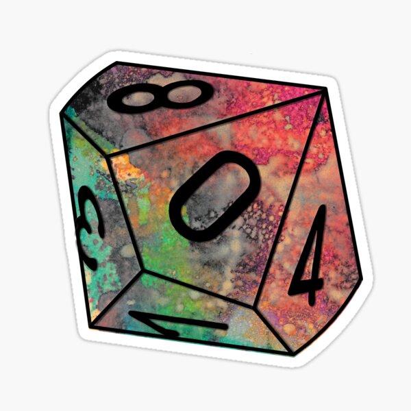 D10 Dice Sticker