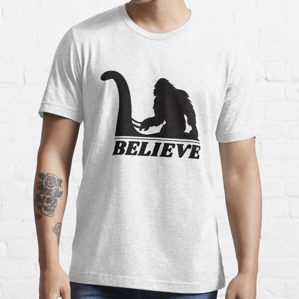 bigfoot sasquatch riding lochness monster nessie Essential T-Shirt