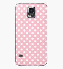 Rosa und weiße Polka Dot Pattern Design Hülle & Skin für Samsung Galaxy