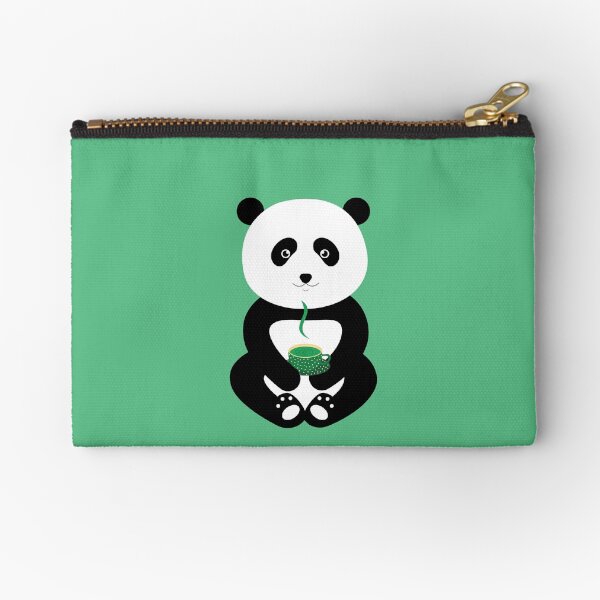 Enjoy green tea with the panda Zipper Pouch