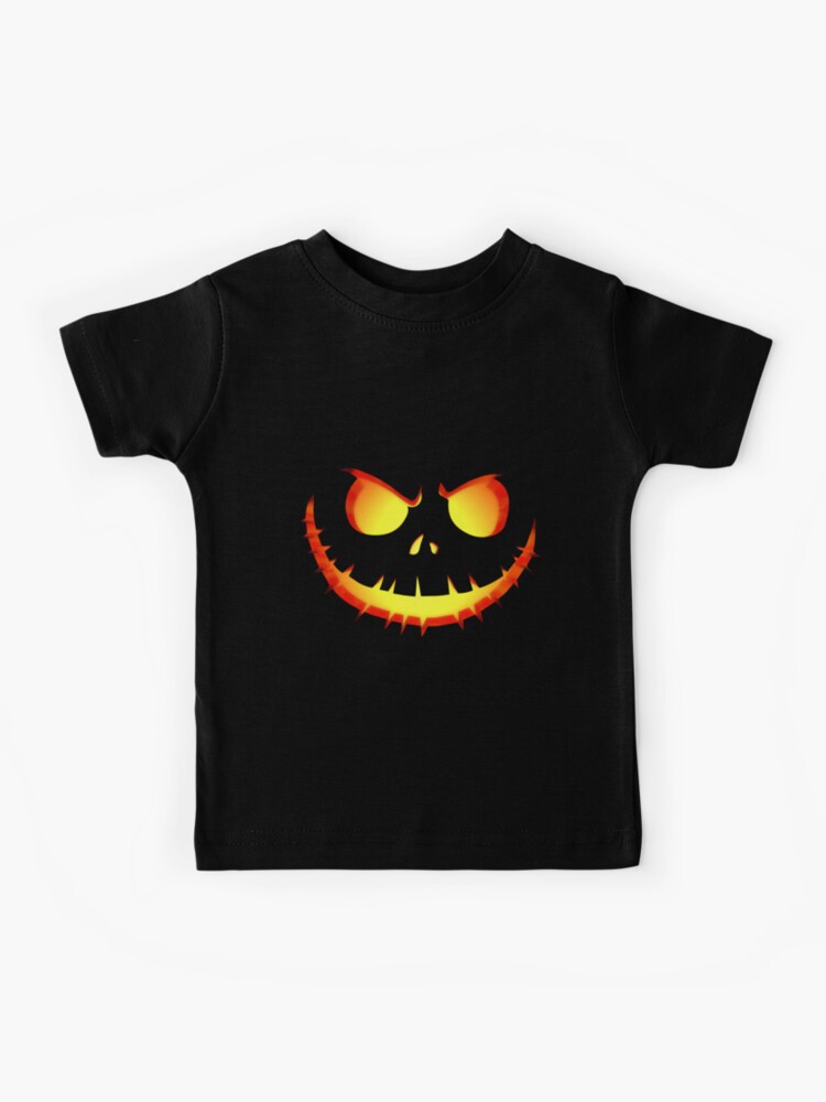 Halloween pumpkin face T-shirt Design Funny and Scary Halloween Tee for  Adult Men's & Women's