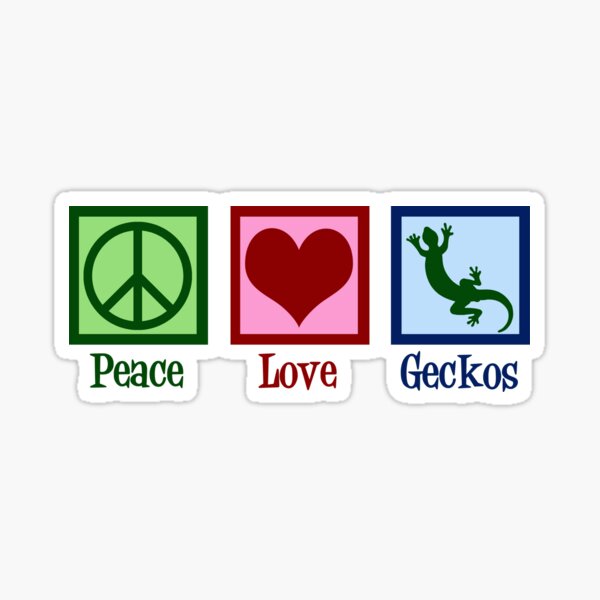 Item preview, Peace Love Geckos designed and sold by Epic Love Designs.
