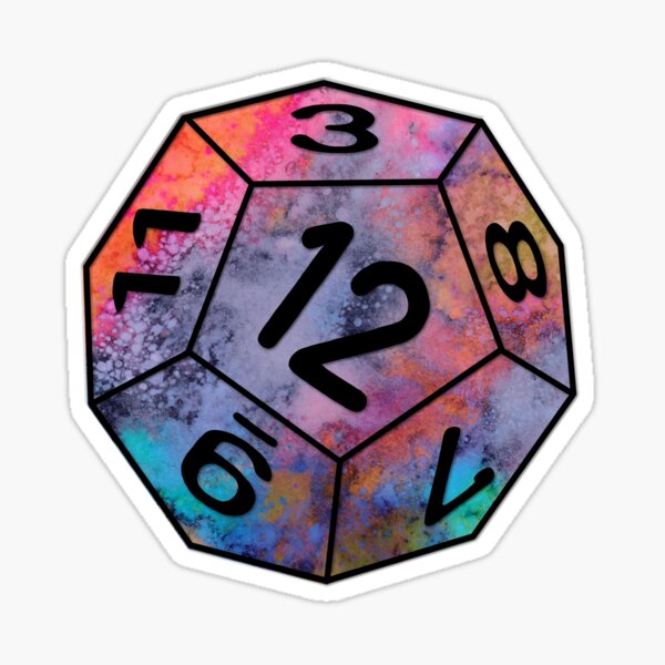 D12 Dice Sticker