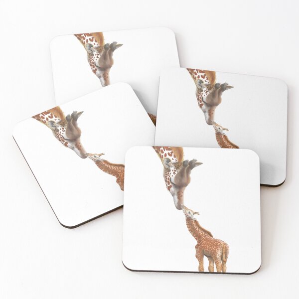 Item preview, Safari Baby Giraffe and his Mother Zoo Art designed and sold by TJHstudio.