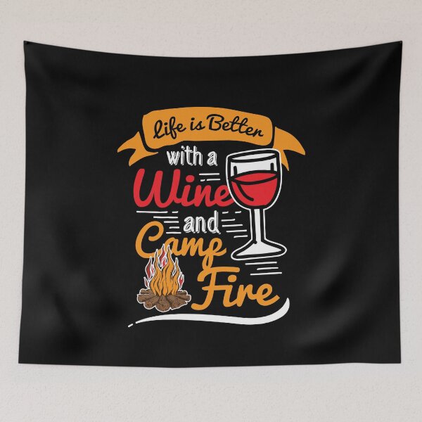 Item preview, Camping Camp Life Wine Campfire Outdoor Camp  designed and sold by haselshirt.