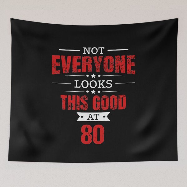 Artikelvorschau, 80th Birthday Gift Retro Eighty 80 Years Looks This Good Red entworfen und verkauft von haselshirt.