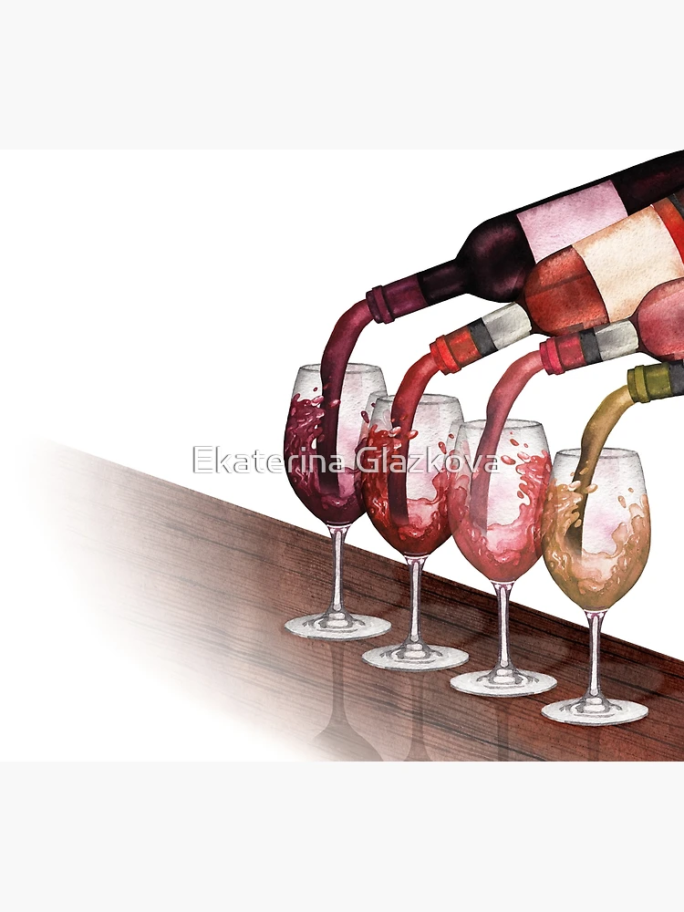Red And White Wine Glasses Clinking Painting by Ikon Images - Fine Art  America