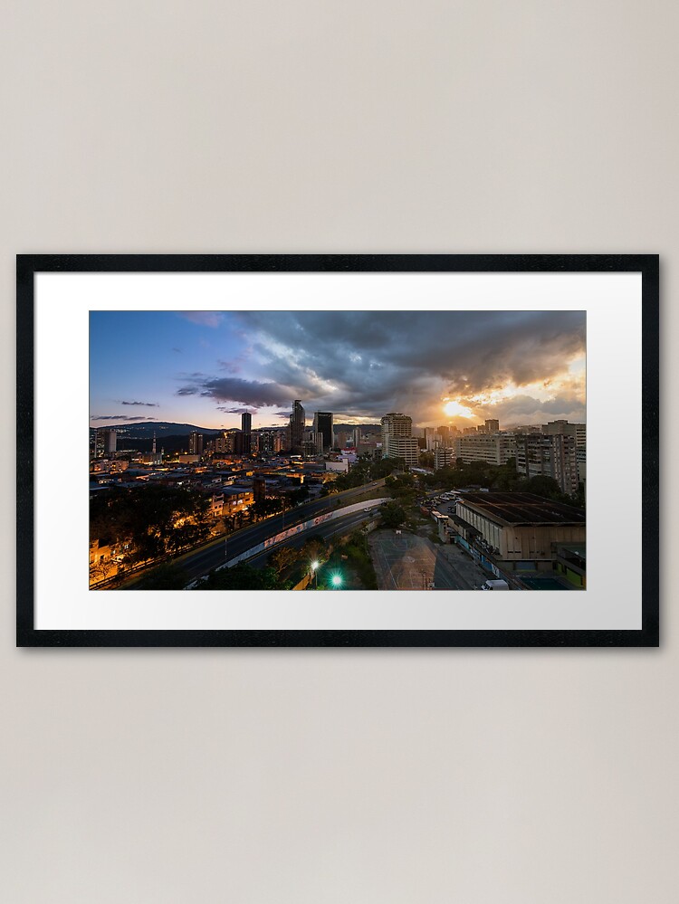 Alternate view of Caracas Skyline Framed Art Print