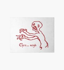 Grey Grrr Argh Monster, Grr Arghh, Buffy the Vampire Slayer, Mutant Enemy, 90s, BTVS, Zombie, Joss Whedon, Angel, Buffering, Pop Culture, Zombie Art Board