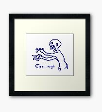 Grey Grrr Argh Monster, Grr Arghh, Buffy the Vampire Slayer, Mutant Enemy, 90s, BTVS, Zombie, Joss Whedon, Angel, Buffering, Pop Culture, Zombie Framed Print