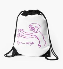 Grey Grrr Argh Monster, Grr Arghh, Buffy the Vampire Slayer, Mutant Enemy, 90s, BTVS, Zombie, Joss Whedon, Angel, Buffering, Pop Culture, Zombie Drawstring Bag