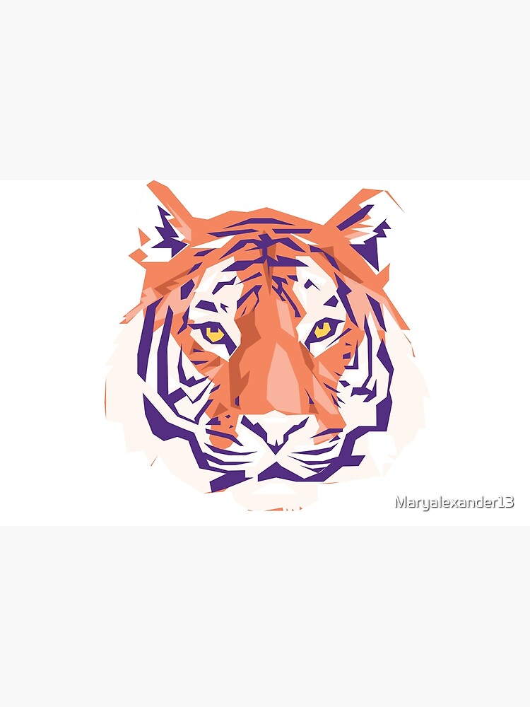 Geometric Clemson Tiger by Maryalexander13