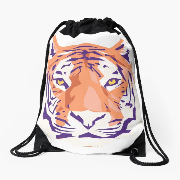 Geometric Clemson Tiger Drawstring Bag