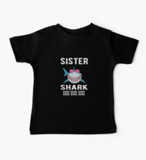 Sister Shark Family Shark Matching Gift Baby Tee