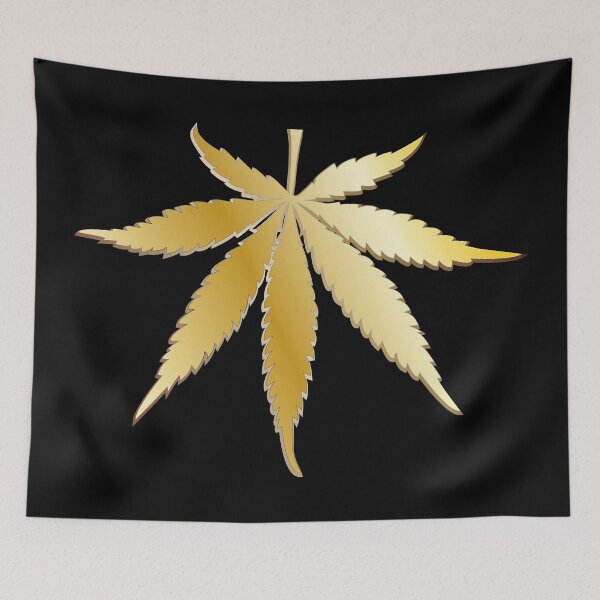 Item preview, cannabis,Golden cannabis leaf, designed and sold by Danler.