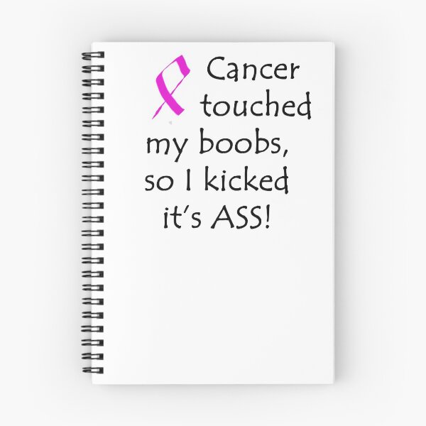 Item preview, Cancer touched my boobs! Breast Cancer Survivor- dark letters designed and sold by ArkansasLisa.