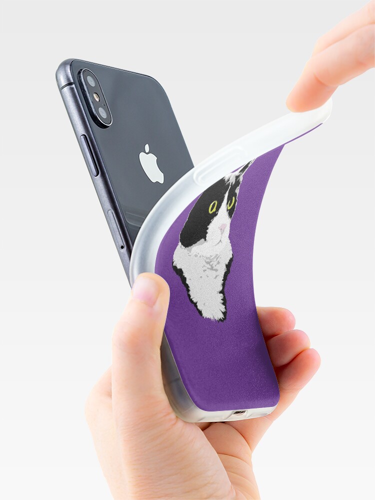 Alternate view of Regal Tuxedo Kitty iPhone Case & Cover