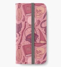 Fournitures de sorcière dans Dusty Rose Étui portefeuille/coque/skin iPhone