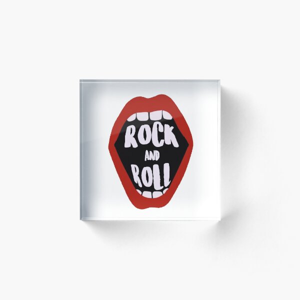ROCK AND ROLL Acrylic Block