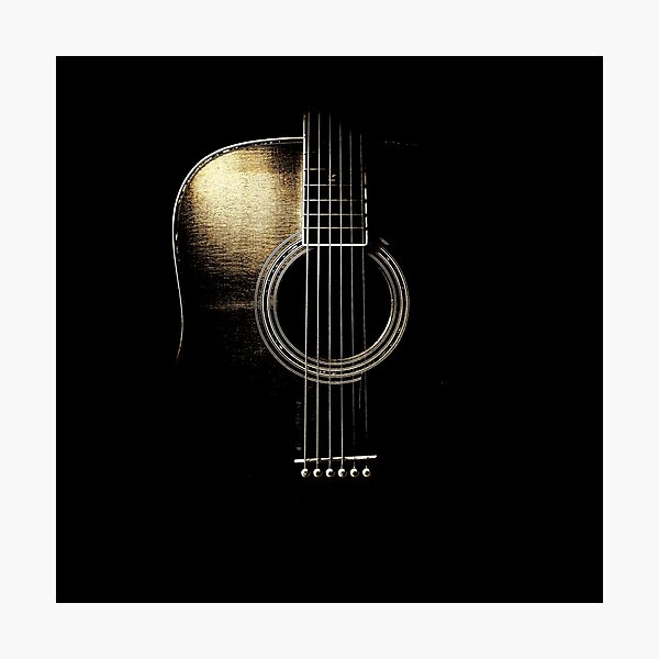 Acoustic Guitar Lite (please see description) Photographic Print