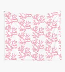 Pink Sea Coral with Faux Glitter Wall Tapestry
