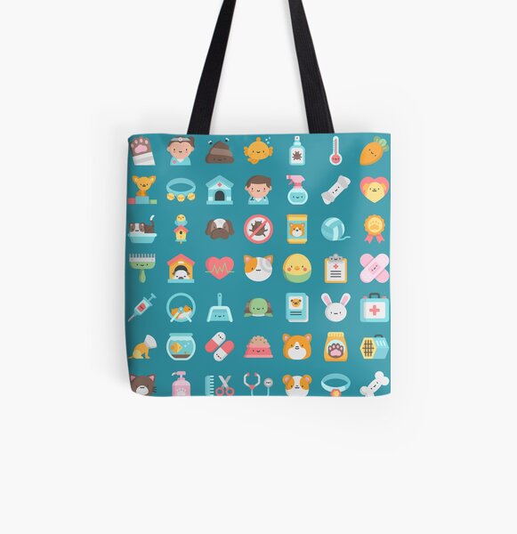 CUTE VET / VETERINARIAN PATTERN All Over Print Tote Bag