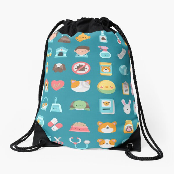 CUTE VET / VETERINARIAN PATTERN Drawstring Bag