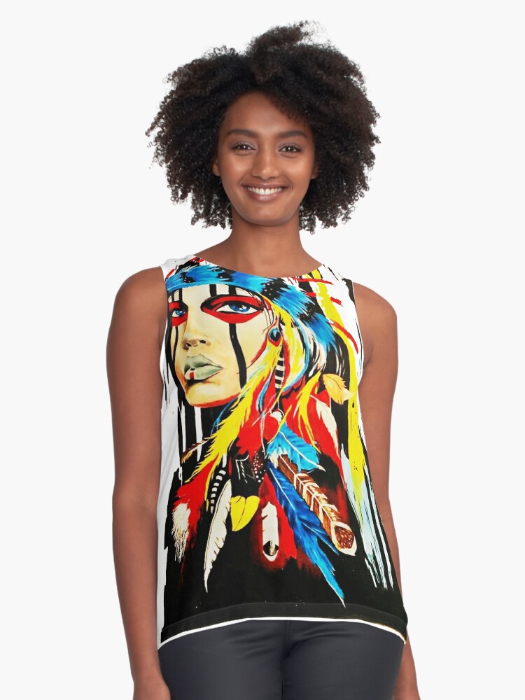 Blusa sin mangas «Chica apache» de momos | Redbubble