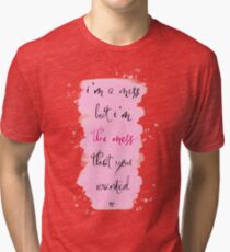 Taylor Swift Lyric Art | Dancing With Our Hands Tied Tri-blend T-Shirt
