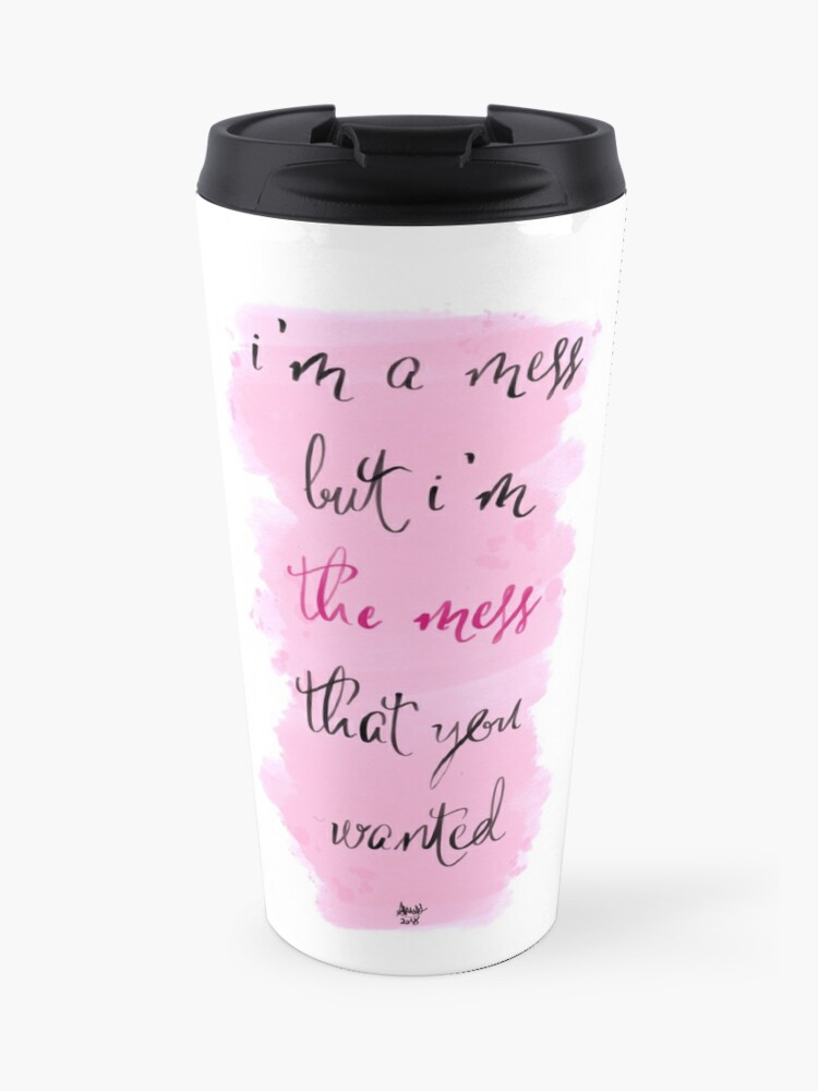 Taylor Swift Lyric Art Dancing With Our Hands Tied Travel Mug