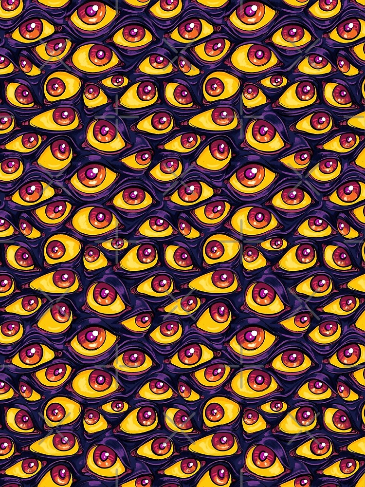 Wall of Eyes in Dark Purple by paisleydrawrrs